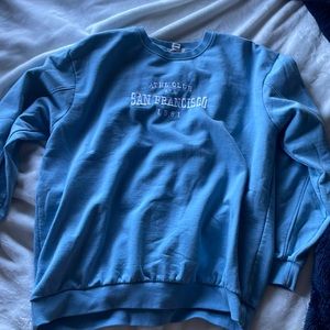 light blue crewneck
